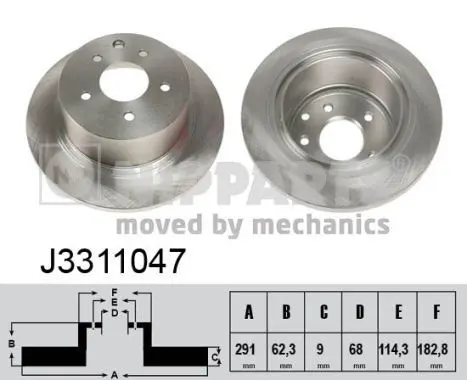 Disc frana NIPPARTS J3311047