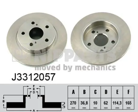 Disc frana NIPPARTS J3312057