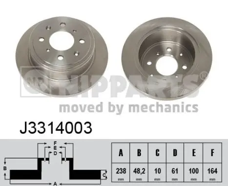 Disc frana NIPPARTS J3314003