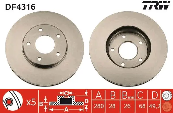Disc frana QWP WBD367