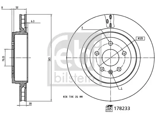 Disc frana Spate Dreapta Stanga potrivit TESLA MODEL S Electric 09.12-