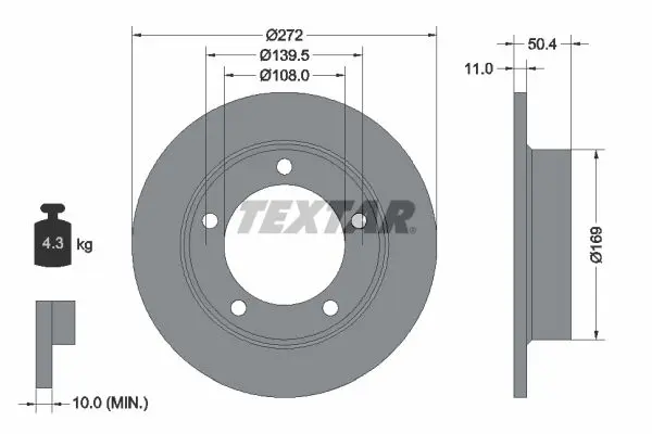 Disc frana TEXTAR 92019900
