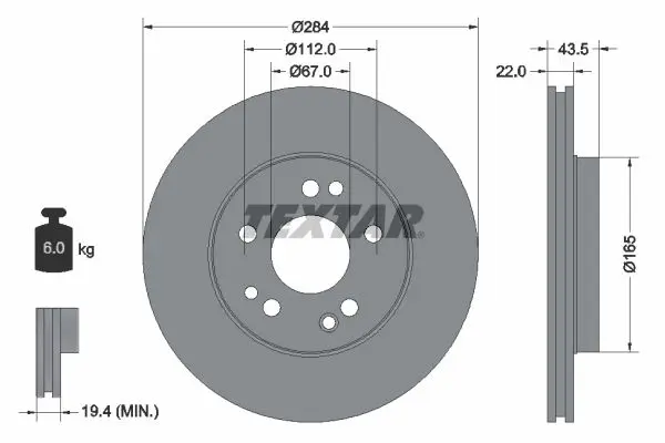 Disc frana TEXTAR 92031900