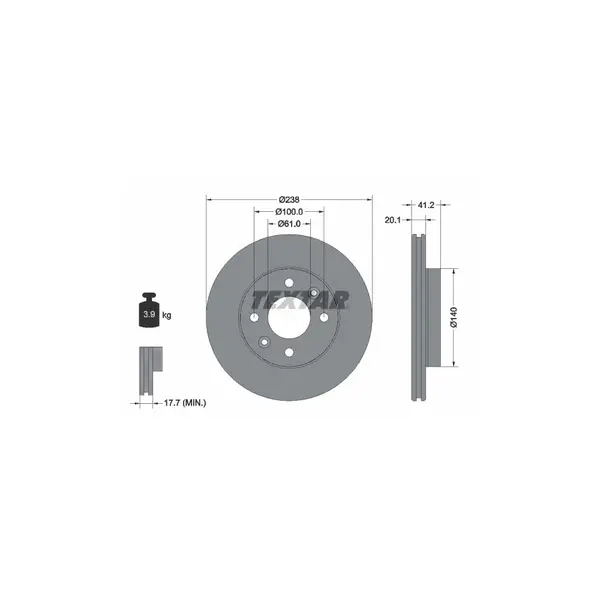 Disc frana TEXTAR 92036203