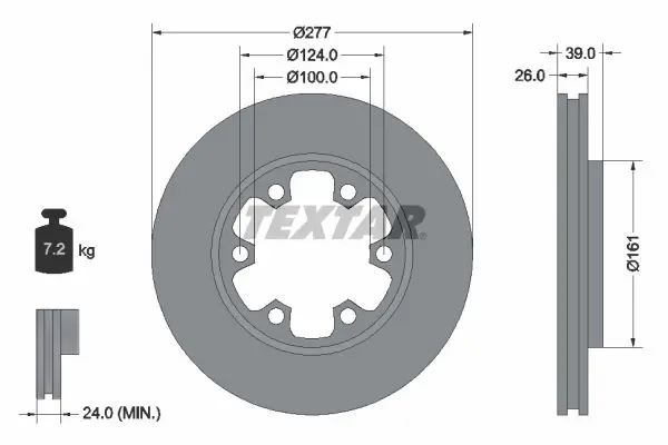 Disc frana TEXTAR 92059000