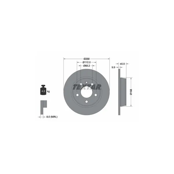 Disc frana TEXTAR 92074303