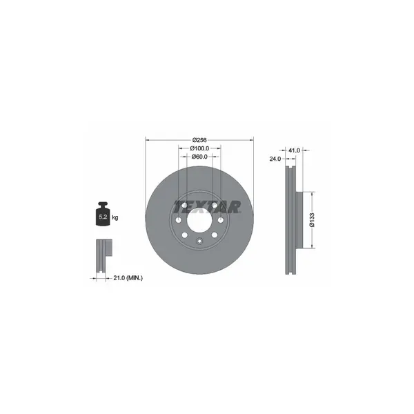 Disc frana TEXTAR 92091803