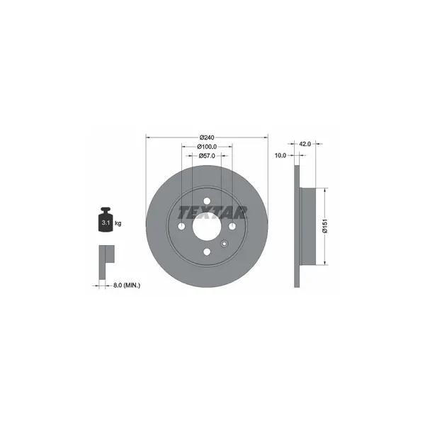 Disc frana TEXTAR 92092003