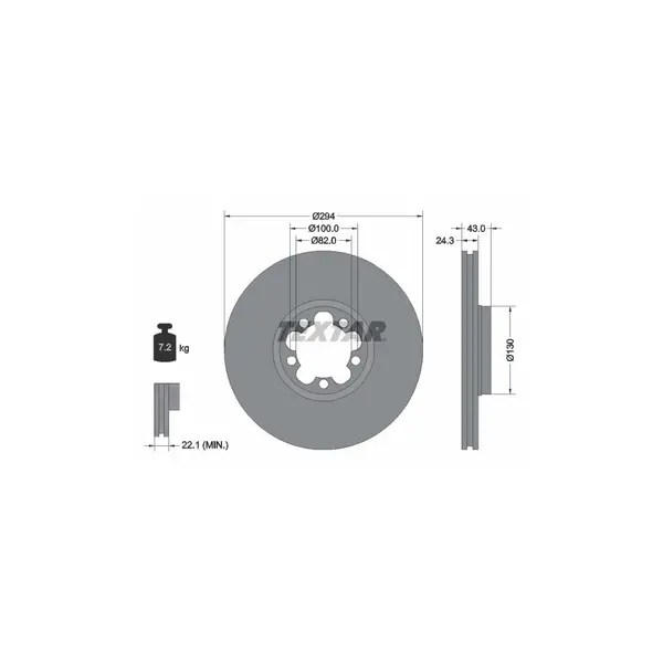 Disc frana TEXTAR 92103803