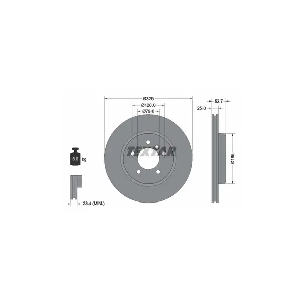 Disc frana TEXTAR 92106905