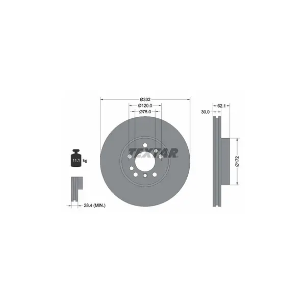 Disc frana TEXTAR 92107205