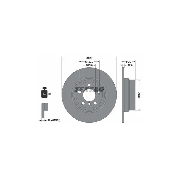Disc frana TEXTAR 92107403