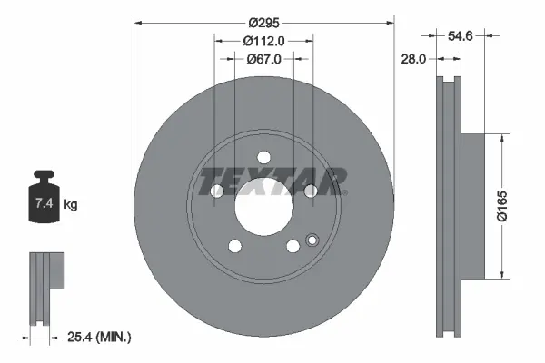 Disc frana TEXTAR 92115105