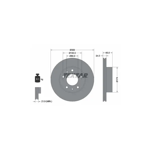 Disc frana TEXTAR 92116703