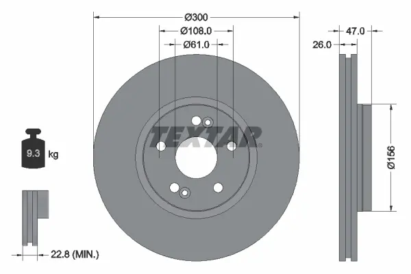 Disc frana TEXTAR 92119003