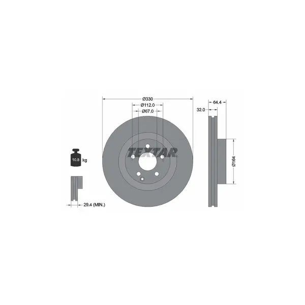 Disc frana TEXTAR 92119905