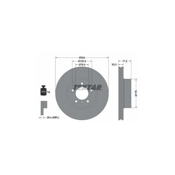 Disc frana TEXTAR 92122605