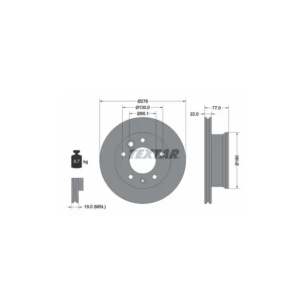 Disc frana TEXTAR 92131503