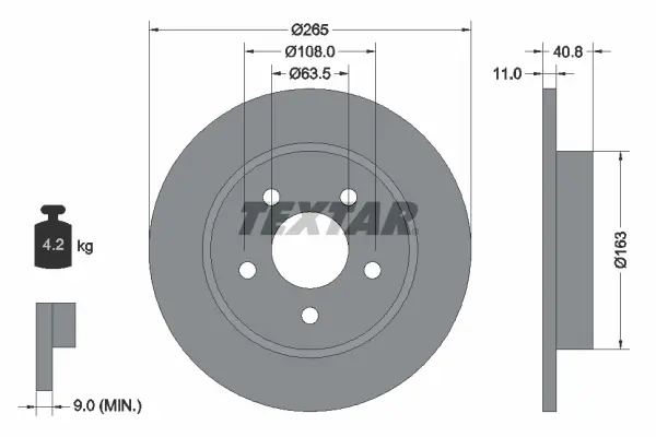 Disc frana TEXTAR 92133703