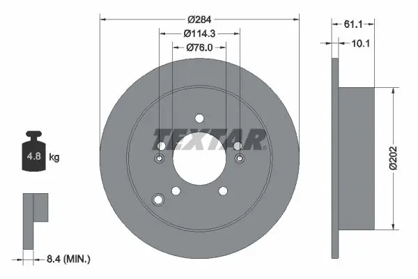 Disc frana TEXTAR 92134000