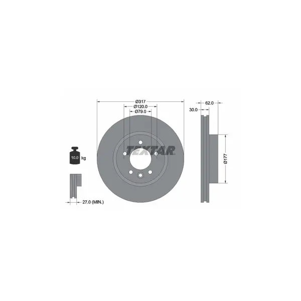 Disc frana TEXTAR 92134505