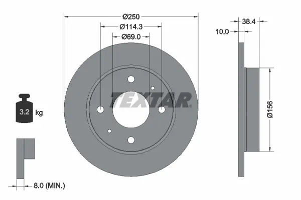 Disc frana TEXTAR 92134903