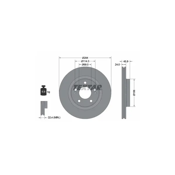 Disc frana TEXTAR 92135203