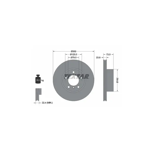 Disc frana TEXTAR 92137705