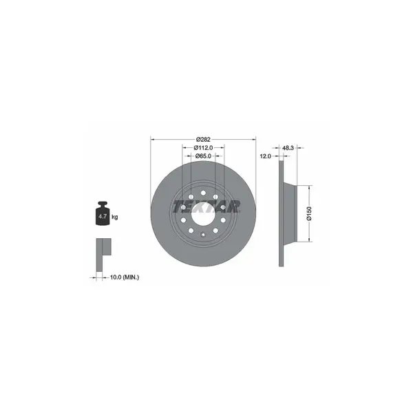 Disc frana TEXTAR 92140803