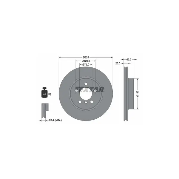 Disc frana TEXTAR 92141505
