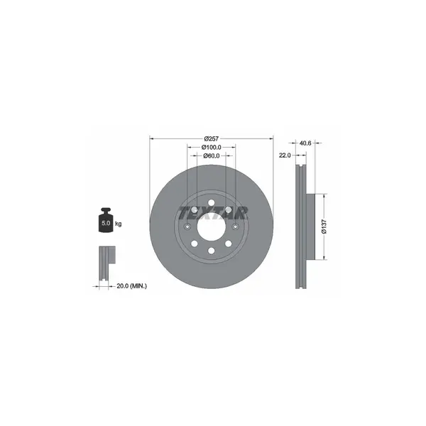 Disc frana TEXTAR 92145703