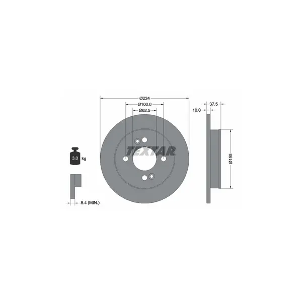 Disc frana TEXTAR 92147203