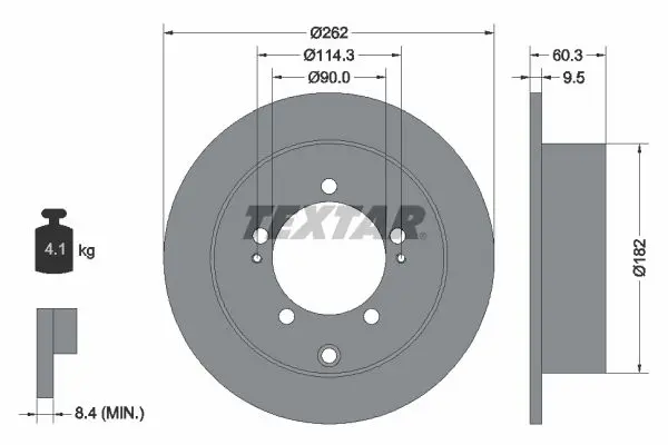 Disc frana TEXTAR 92148600