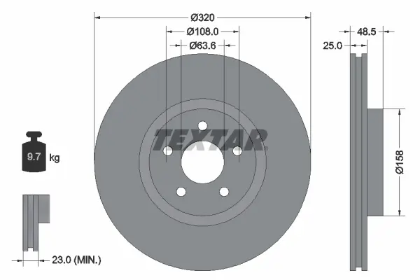 Disc frana TEXTAR 92149105