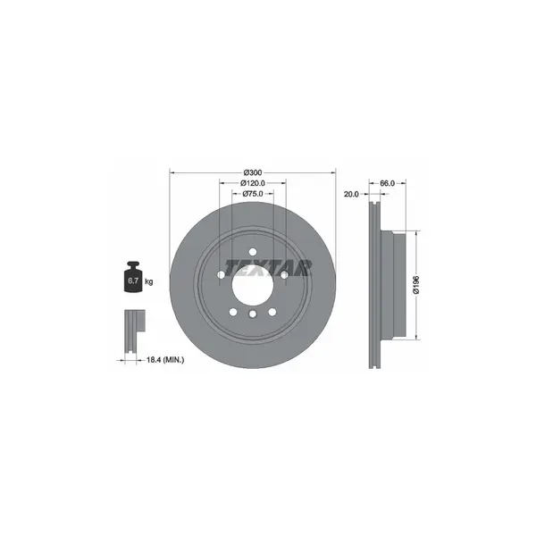 Disc frana TEXTAR 92154903