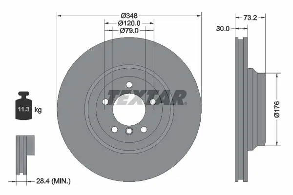 Disc frana TEXTAR 92155305