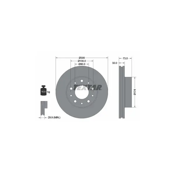 Disc frana TEXTAR 92157303