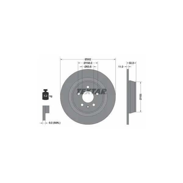 Disc frana TEXTAR 92159303