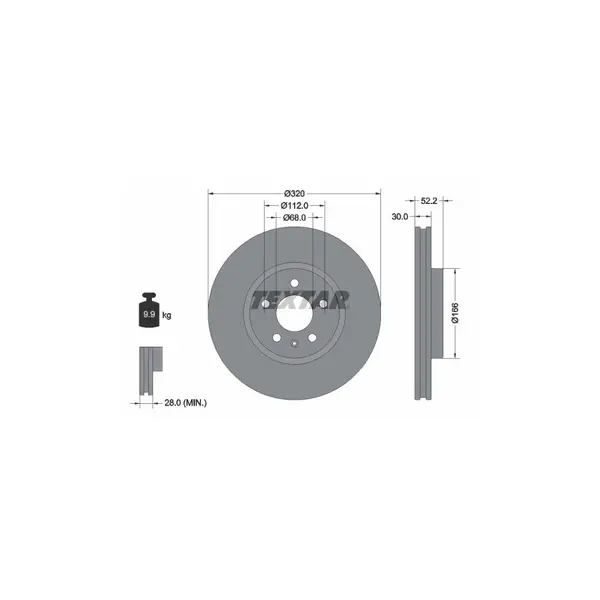 Disc frana TEXTAR 92160005