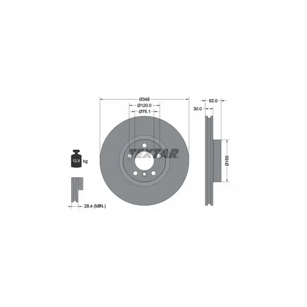 Disc frana TEXTAR 92160905