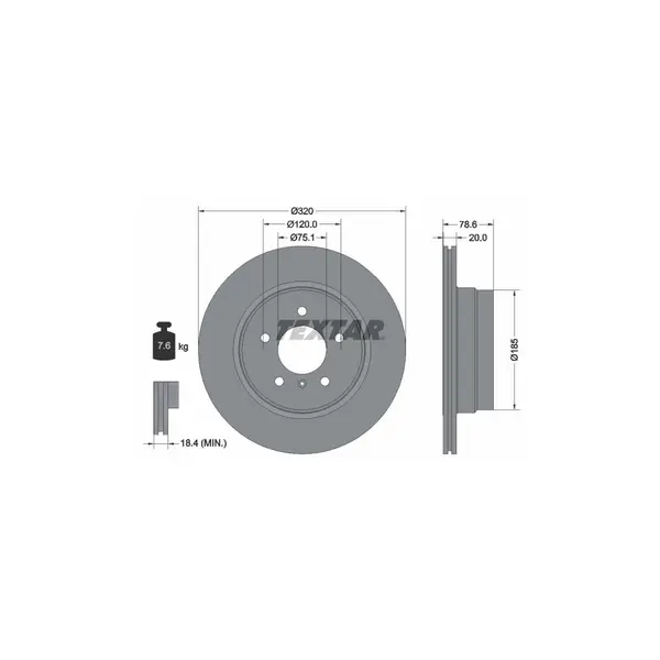 Disc frana TEXTAR 92161103