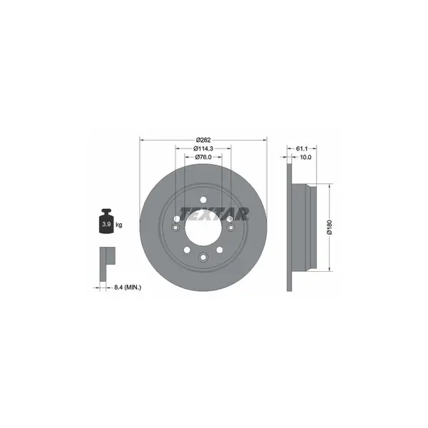 Disc frana TEXTAR 92161703