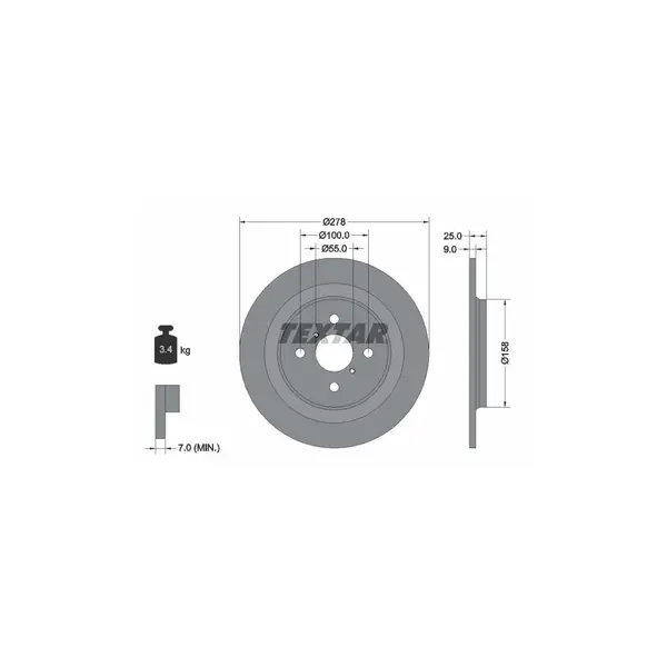 Disc frana TEXTAR 92161903