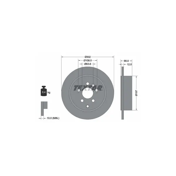 Disc frana TEXTAR 92162703