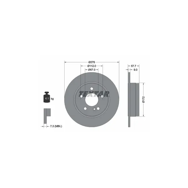 Disc frana TEXTAR 92163103