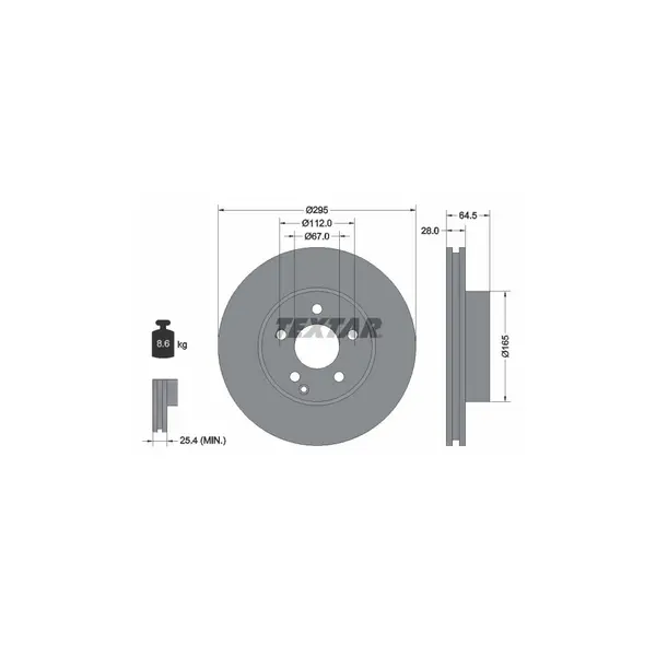 Disc frana TEXTAR 92163205