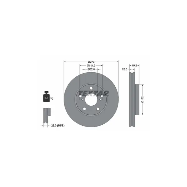 Disc frana TEXTAR 92163703