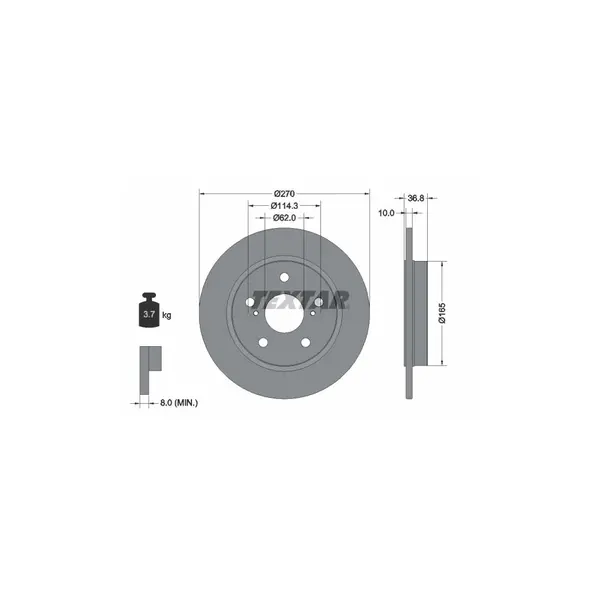 Disc frana TEXTAR 92164003