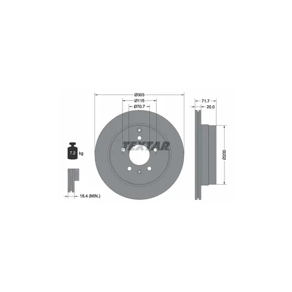 Disc frana TEXTAR 92165503