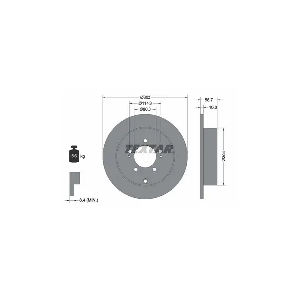 Disc frana TEXTAR 92167003